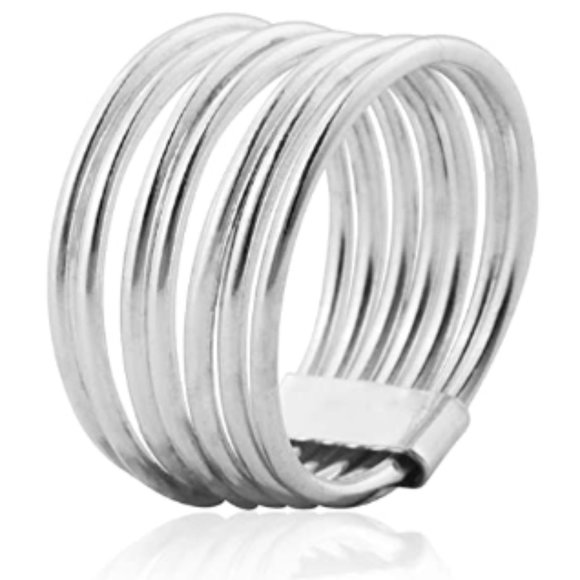 925 Sterling Silver NWT Stacked Ring - Picture 2 of 2